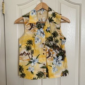 Sleeveless women’s Hawaiian shirt